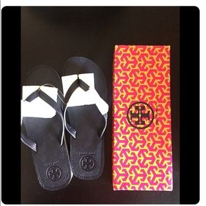 LAST PAIR! Brand new TORY BURCH Leather Flip Flops